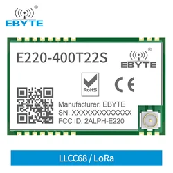 LLCC68 LoRa Module 433MHz 470MHz 22dBm Long Range Stamp Hole UART WOR EBYTE E220-400T22S Wireless Transmitter Receiver