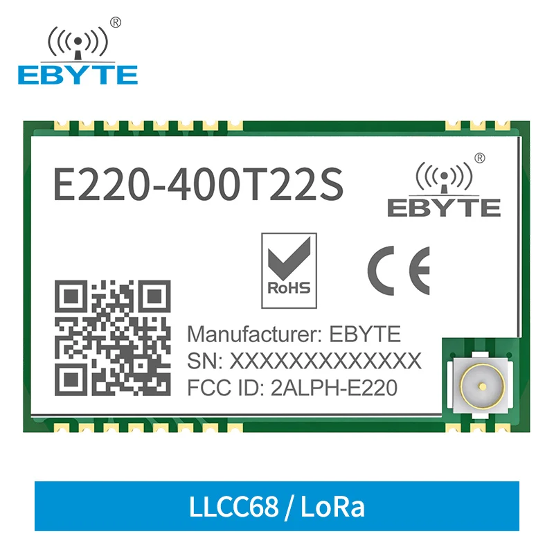 LLCC68 LoRa Module 433MHz 470MHz 22dBm Long Range IPEX/Stamp Hole UART WOR EBYTE E220-400T22S Wireless Transmitter Receiver