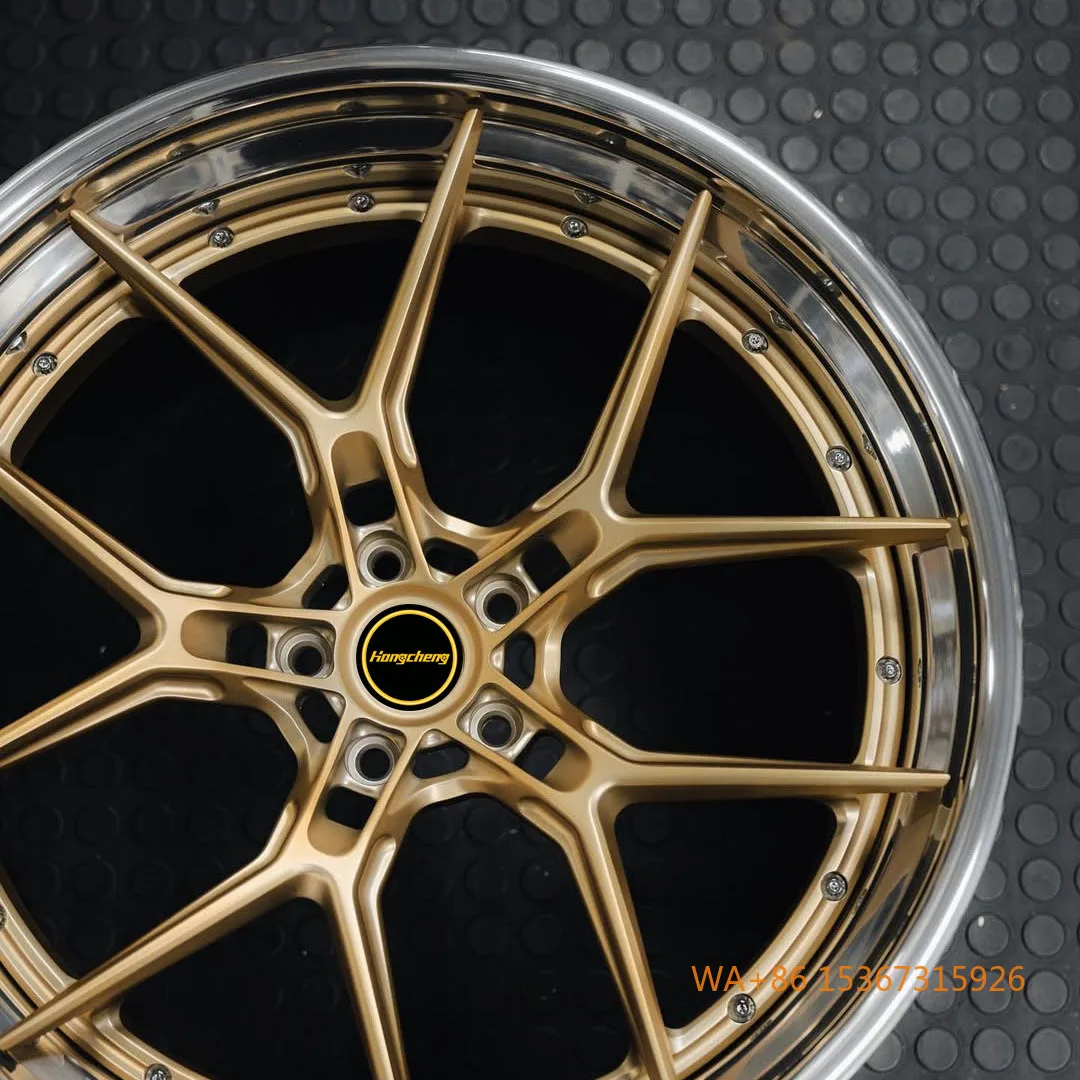 

19-24-дюймовые двухсоставные полированные кованые диски из сплава 6061-T6, 5x114.3/5x120, высокопроизводительные, класса люкс, для легковых автомобилей