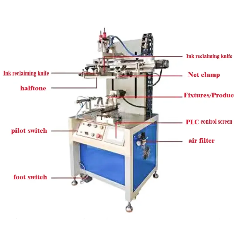 サーボシステム付きシルクスクリーン印刷機、半自動シリコンガラス瓶口紅蓋容器プリンター