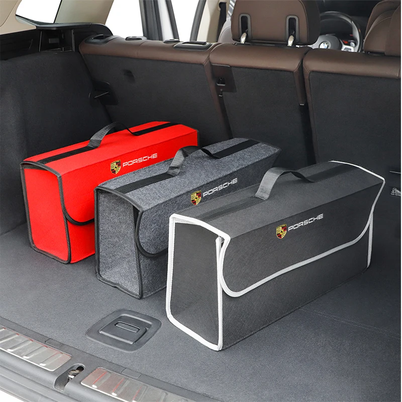 Kotak Organizer alat mobil tas penyimpanan lipat bagasi Toolbox untuk 911 718 Taycan Panamera Cayenne Macan Boxster Cayman 918