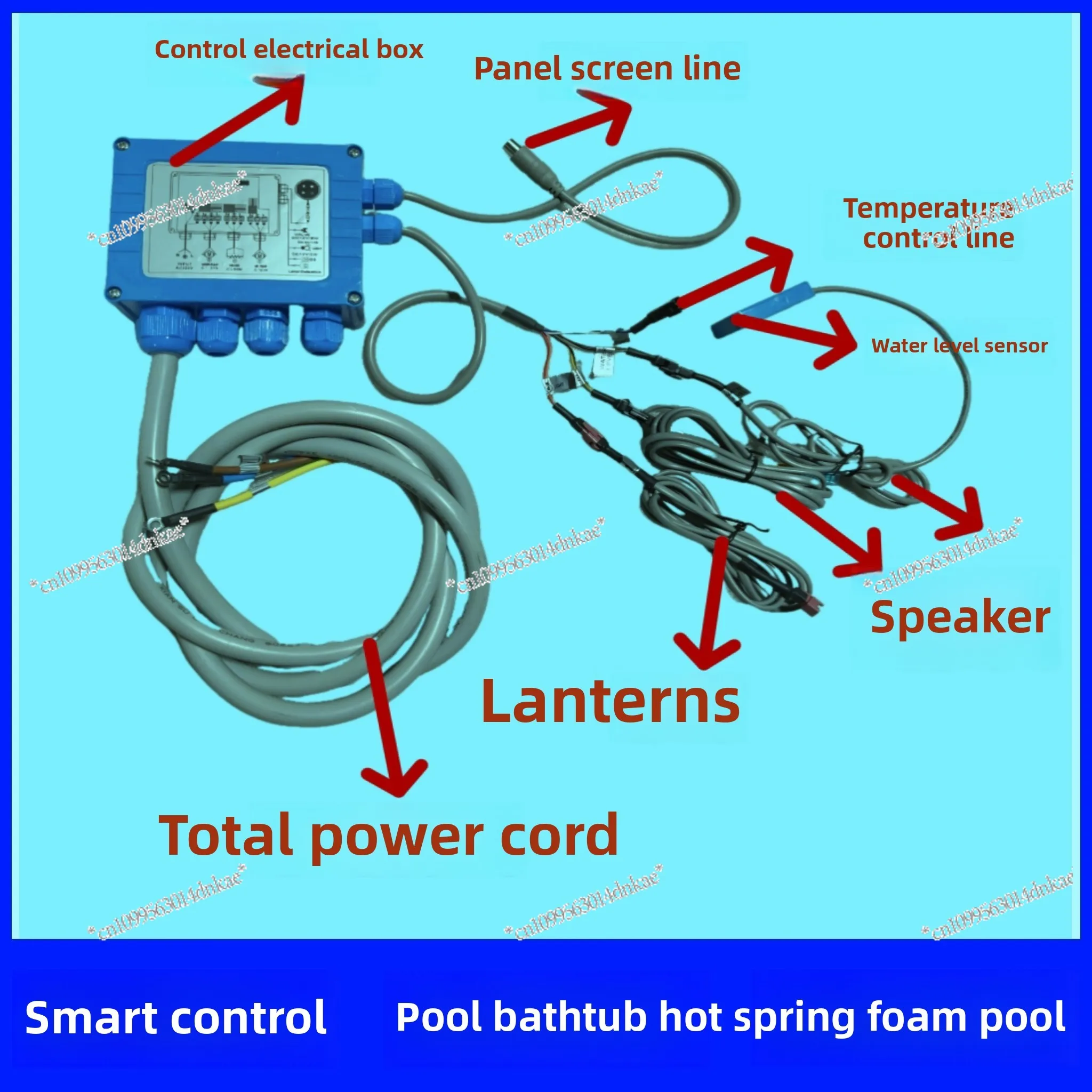Swimming Pool Surfing Constant Temperature Filtering Bubble Lights Intelligent Control Electric Box Panel Screen