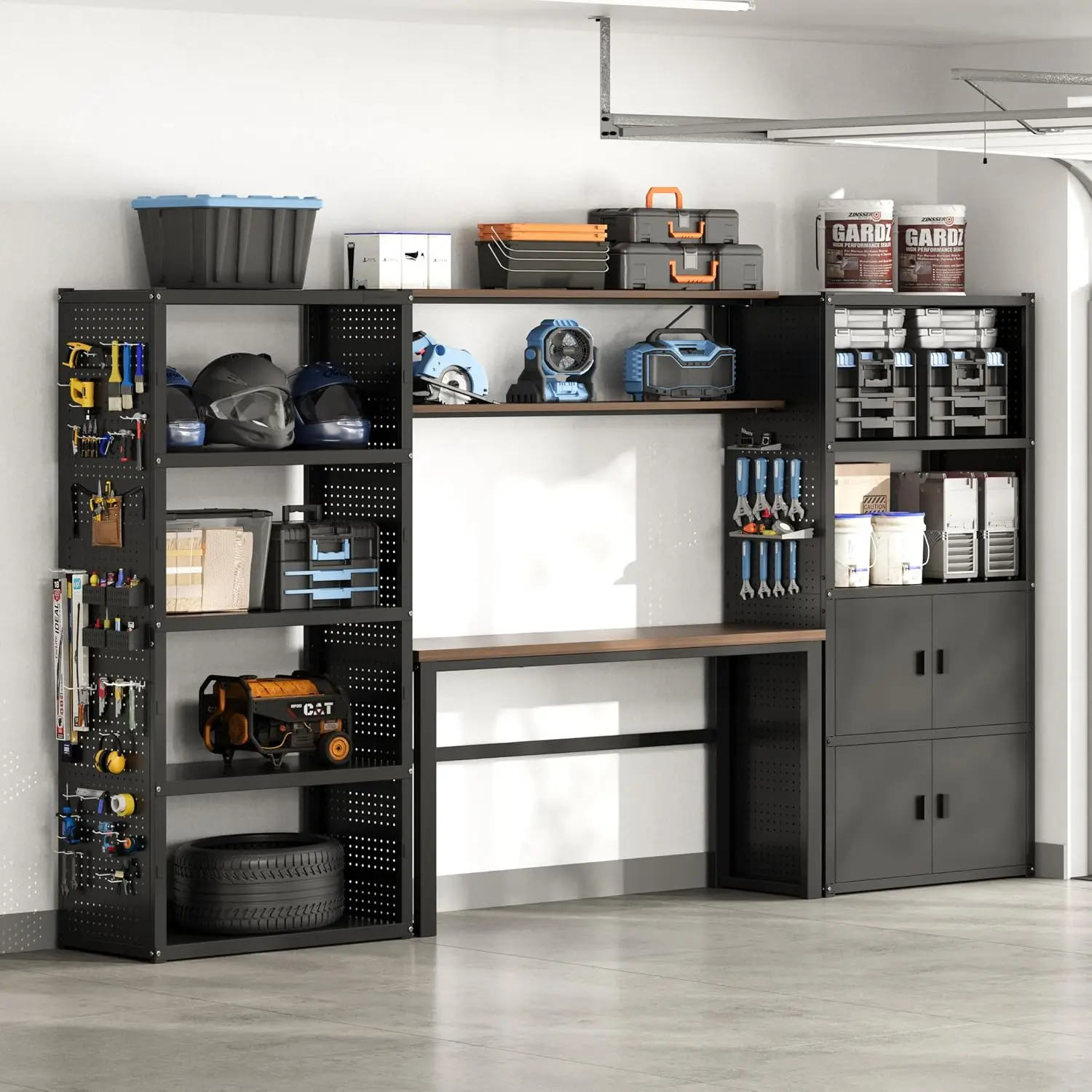 Modular Garage Storage Cabinet with Workbench 117