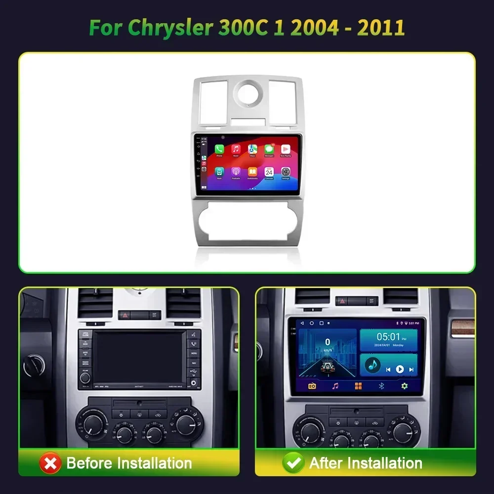 For Chrysler 300C 1 2004 - 2011 Android 13.0 Car Stereo Unit Multimedia Radio Video Player GPS Wireless Carplay Android Auto  5G