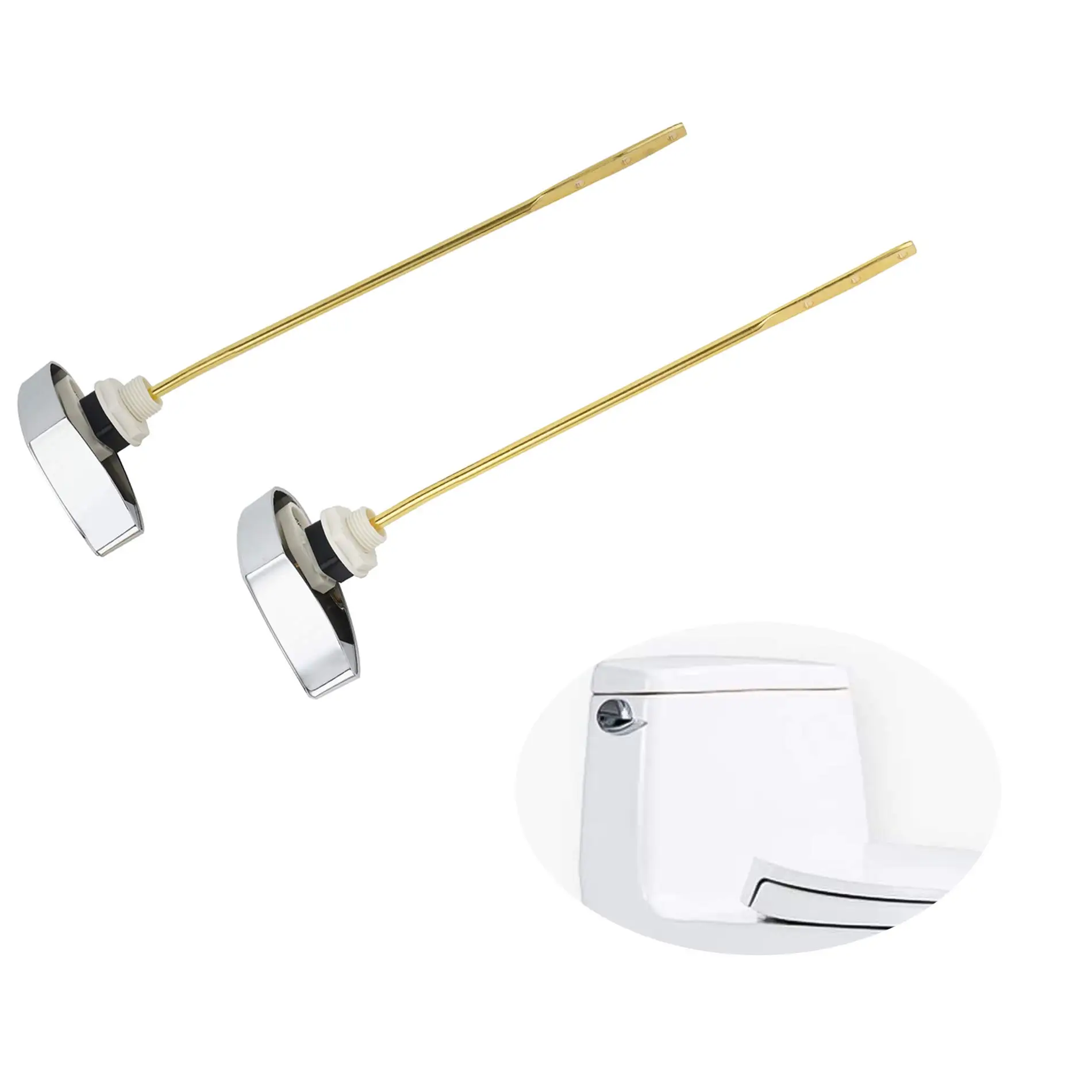 2Pcs Flush Tank Lever Compatible with TOTOTHU004-CP Trip Lvr for St701Cst854884, Toilet Trip Lever in Polished Chrome