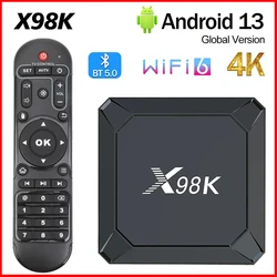 X98K Android TV Box RK3528 4GB RAM 32GB ROM 2GB 16GB 8K 100M 2.4G/5G WiFi 6 BT5.0 HDR10+ Android 13.0 TV Box Set Top Box