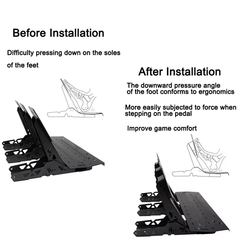 Throttle Clutch Brake Pedal Height Increasing Panel Angle Module For MOZA R3/R5 Pedal SRP Lite Modification Kit