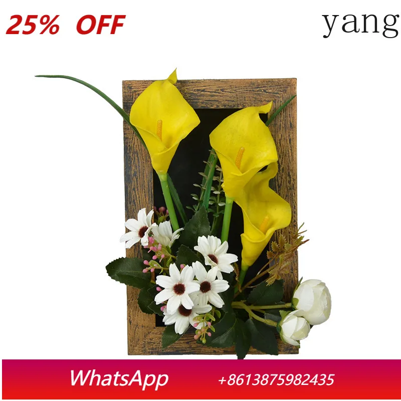 

CX simulated flower photo frame PU calla lily decorative flower ornament home wall pendant