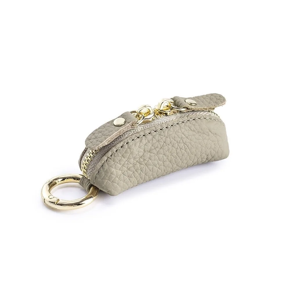 

Polyester Thumb-sized Coin Purse Mini Solid Color Leather Hanging Bag Anti-splash Water Anti-lost Compact Change Bag Men