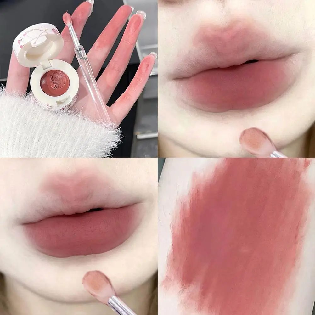 Schmetterling Lippen Schlamm Mousse Dosen Lippen glasur Schlamm wasserdicht flüssigen Lippenstift nackt rosa Lippen Wange Tönung Schlamm Make-up Lip gloss Schönheit