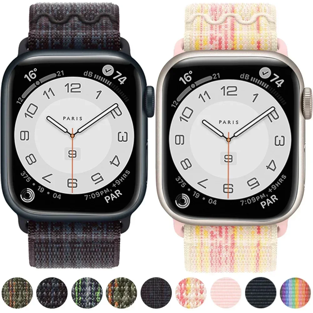 Cinturino in nylon per cinturino Apple Watch Ultra 2 49mm 44mm 40mm 45mm 41mm 42mm 40mm cinturino cinturino IWatch Ultra serie 9 7 6 5 Se 8