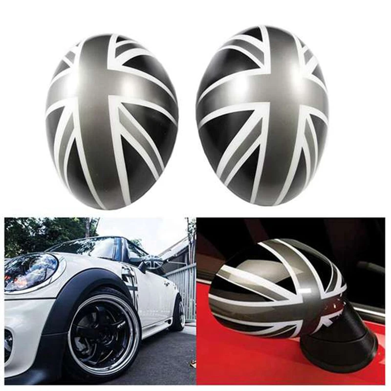 Side Mirror Covers Caps For Mini Cooper R55-R61 (Side Wing Mirror Cap With Auto Power Folding) Door Rear View Mirror