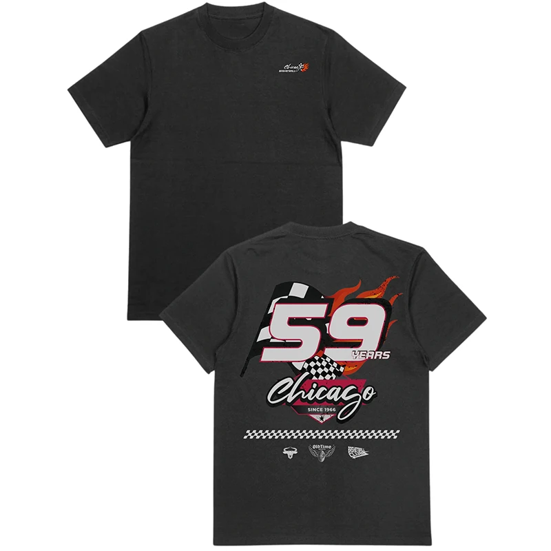 

Men's New Design Fashion Matching Pure Cotton T-shirt with Digital Number Printing Casual Round Neck Women's Y2K Retro Clothing