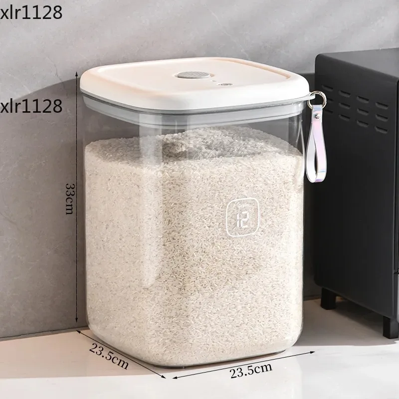 Household Sealed Rice Bucket Large Capacity Insect Proof Moisture Proof Kitchen Grain Storage Container