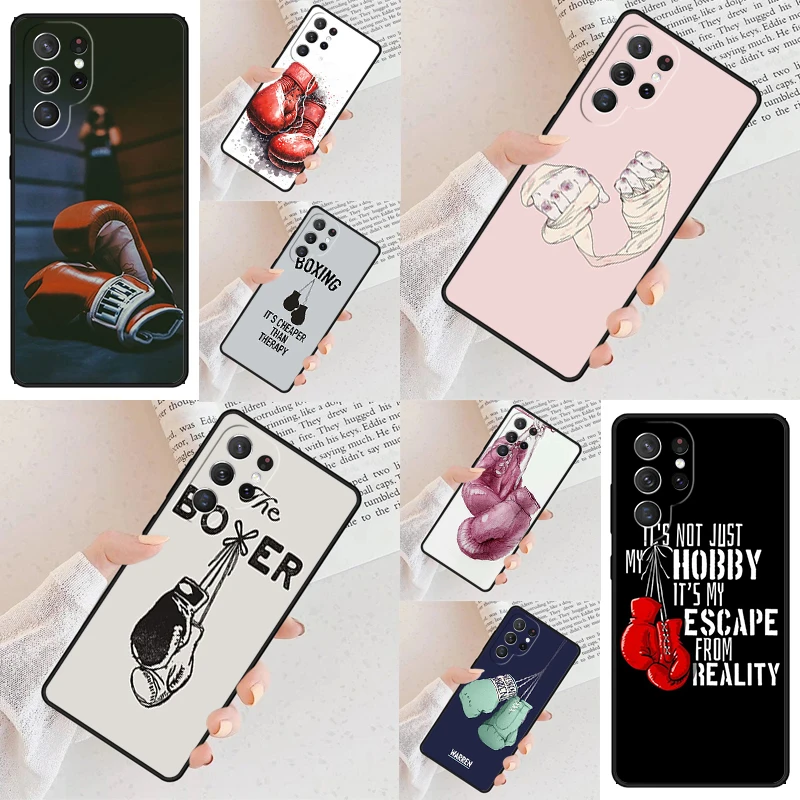 Boxing Gloves Sports Cell Phone Case for Samsung Galaxy S26 Ultra S25 S24 S23 S22 S21 S20 Note10 Cover