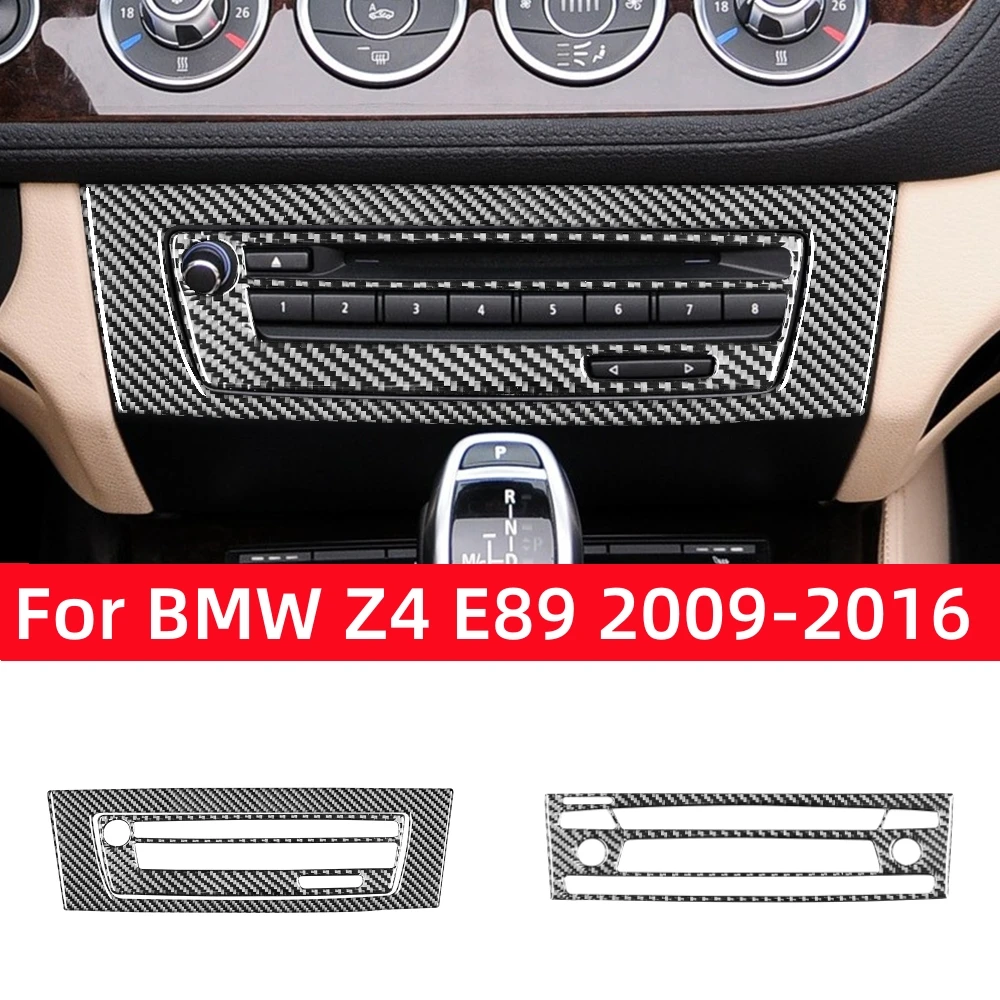 

For BMW Z4 Series E89 2009-2016 Accessories Carbon Fiber Interior Car Central Control CD Button Panel Trim Cover Frame Stickers