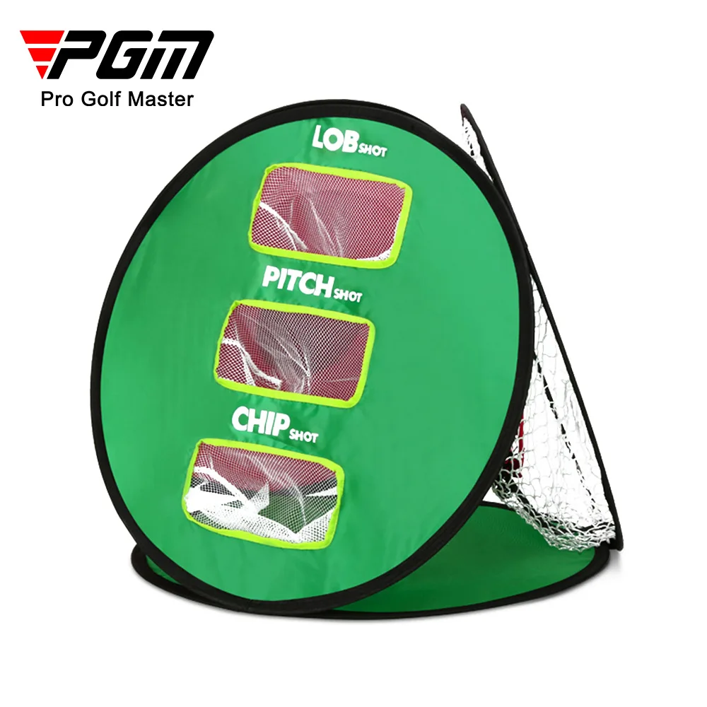 PGM-Red de astillado de Golf portátil, entrenador de columpio para interiores y exteriores, jaula de Chipping, Red de práctica de Golf, 3 pelotas suaves, LXW021