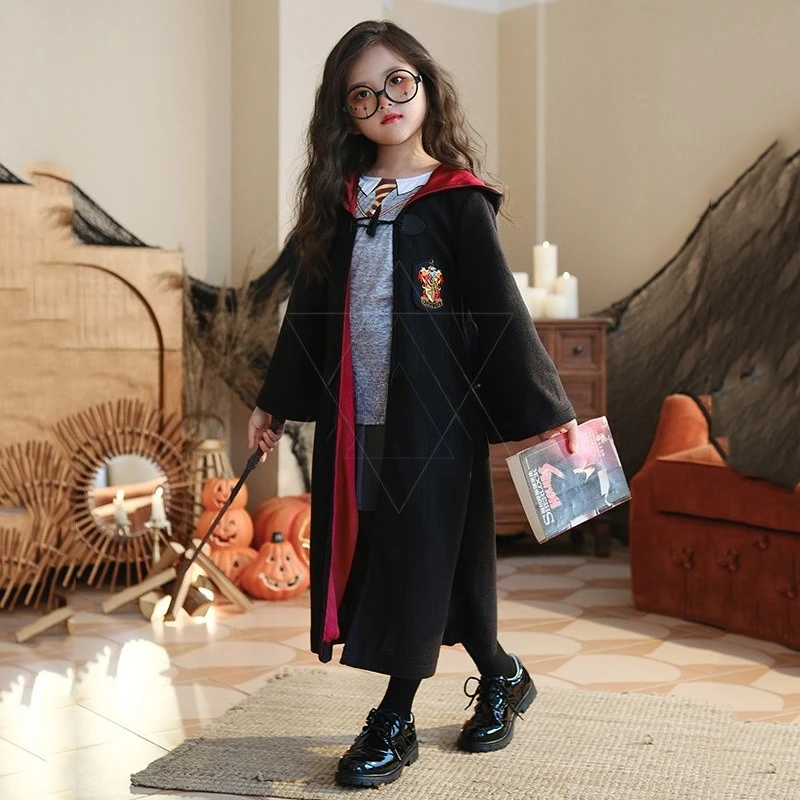 ชุดแฟนซีฮาโลวีนสำหรับเด็ก ชุดคลุมเวทมนตร์ ชุดคอสเพลย์ ชุดนักเรียน ชุดแสดงสำหรับเด็กผู้หญิง