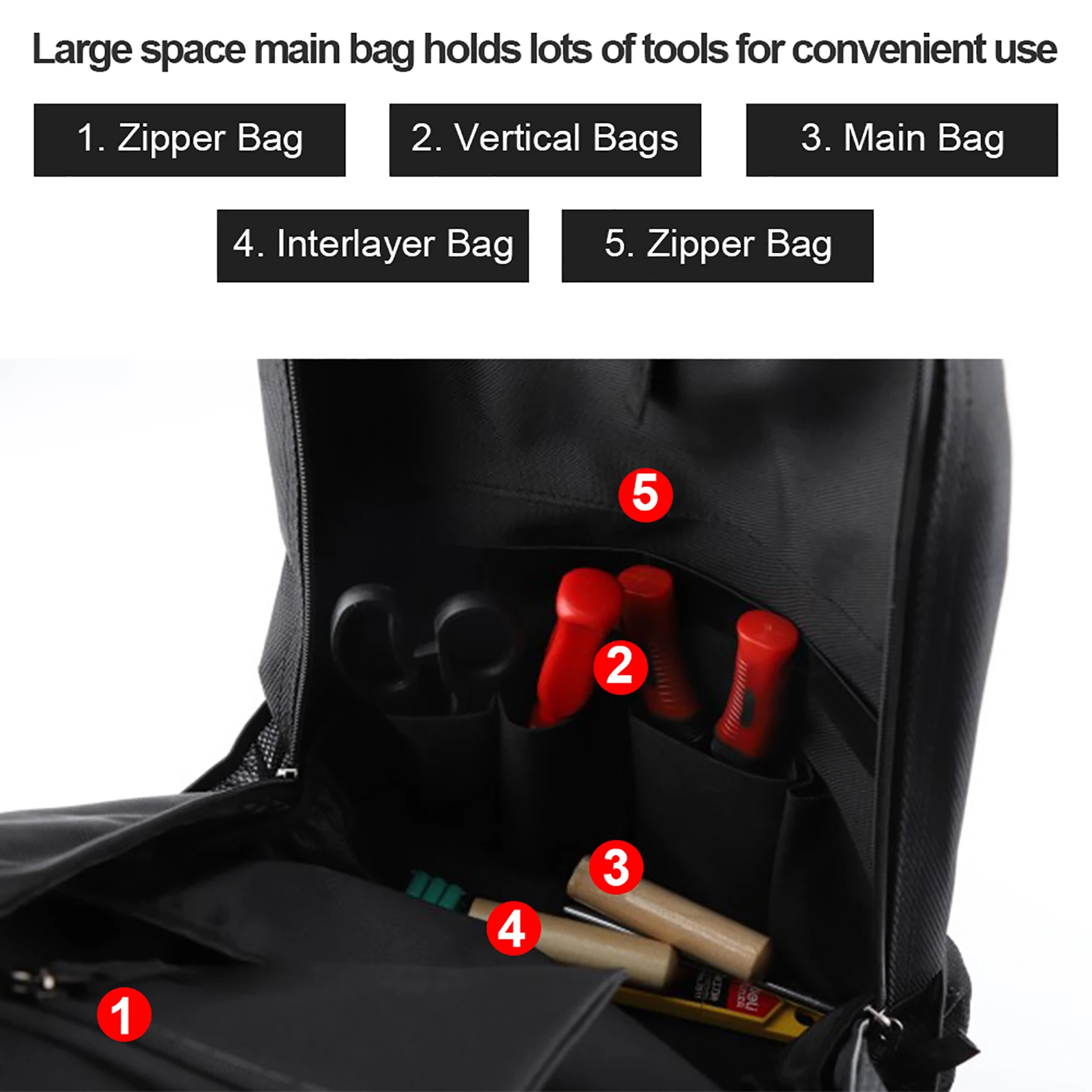 WeAr Resistant Bag Electrician Backpack Oxford Cloth Fabric Tools Backpack WeAr Resistant Bag for Electrician Plumber Repairman