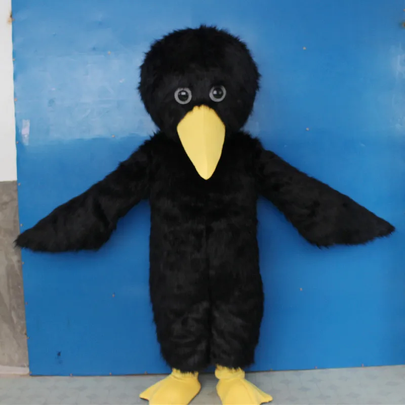 Plush Blackbirds Mascot Costume Plush Dress-up Cosplay Props Raven Fursuit Costumes