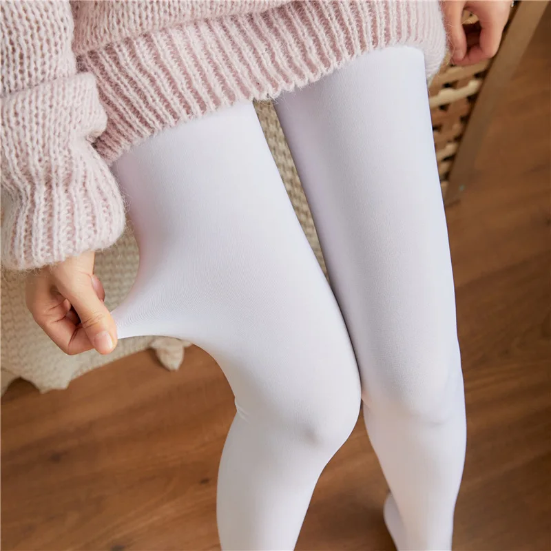 High Waist Shaping White Stockings 200d Opaque Medium Thick Section Leggings Sexy Snagging Resistant Pantyhose