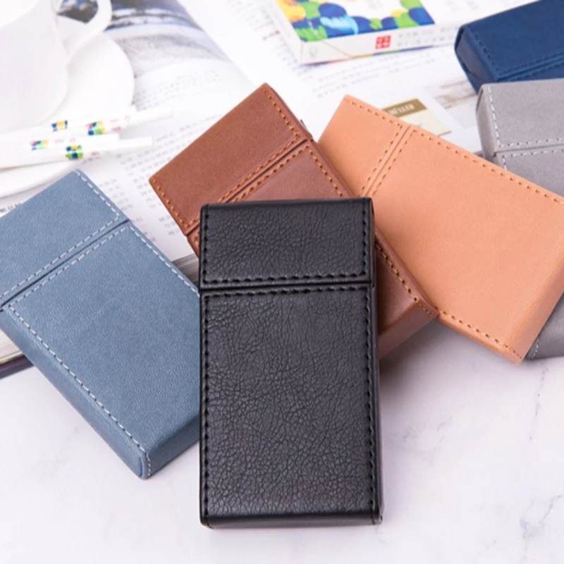 

Тонкий металлический портсигар 20, вмещает полную упаковку, портативный тонкий портсигар для мужчин и женщин, дорожный аксессуар