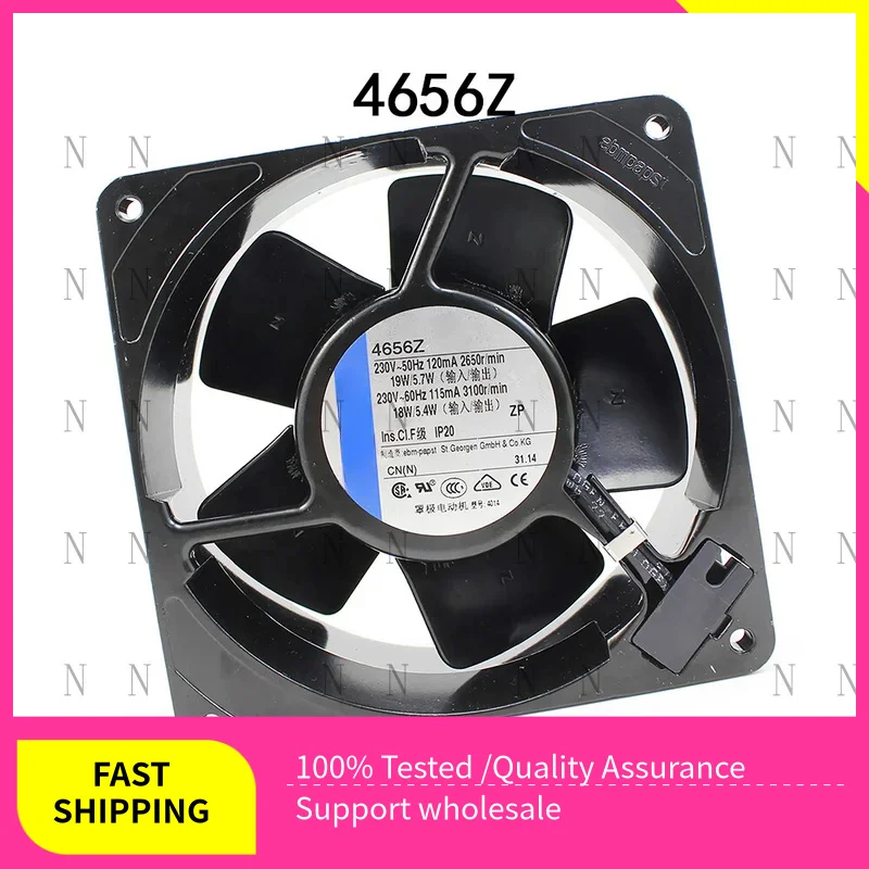 

YJJ ДЛЯ Ebmpaps цельнометаллический охлаждающий вентилятор 120*120*38 мм 4656Z 230 В 18/19 Вт 2650 об/мин радиатор