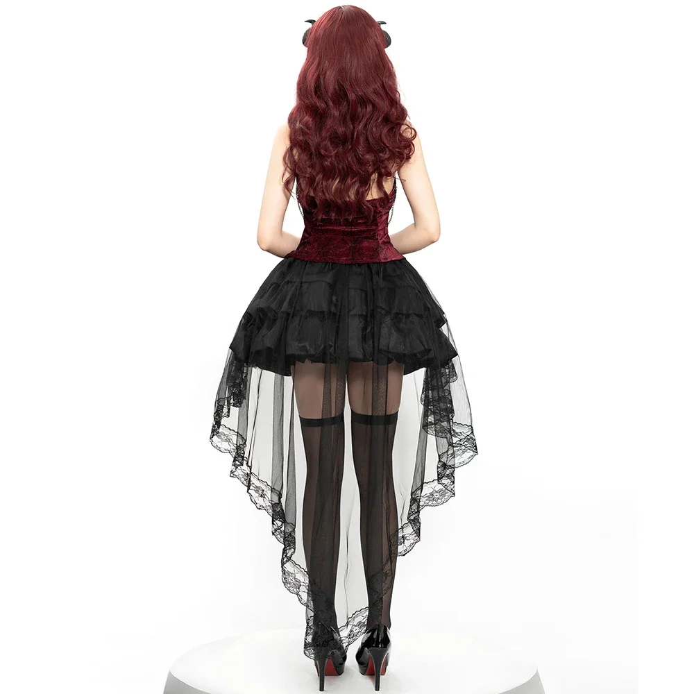 Robe Vampire Gothique Queue-de-Pie Femme – photo 6