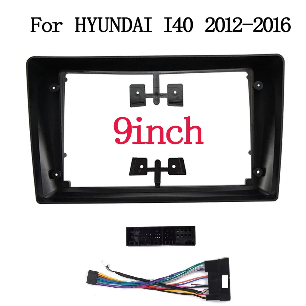 2Din Car Stereo Radio DVD Panel Mount Fascia cable Kit for HYUNDAI I40 2012-2016 Refitting Frame Dashboard