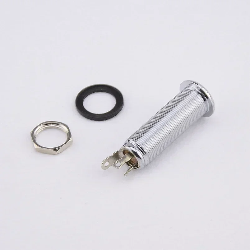 QX Music Store-1 Piece Stereo Long Threaded  Output Jack for Electric Guitar Bass ( #0397 ) 【Made in Korea】