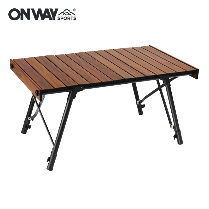 Factory Price Lightweight Outdoor Portable Easy Folding Roll Up Composite Aluminum Camping Picnic Table