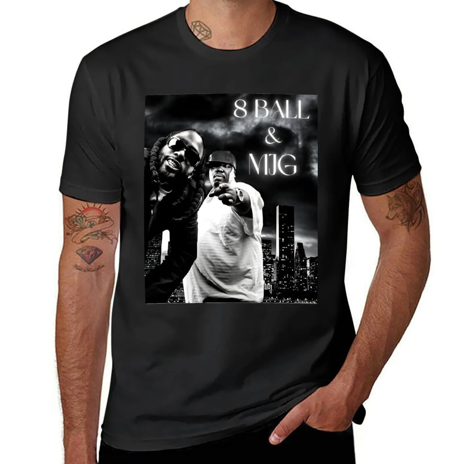 

8 BALL,MJG DESIGN T-Shirt customizeds Short sleeve tee summer clothes vintage clothes men clothes