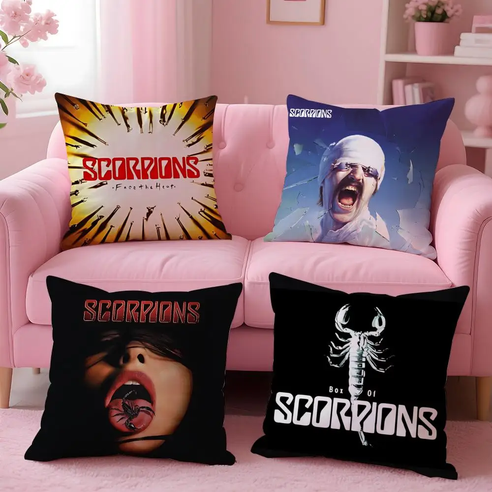 band Scorpions Cushion Cover Cushion Cover 4Pcs 50x50 45x45 40x40 Pillowcase Decorative Sofa Home Decor