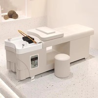 Luxury Massage Water Circulation Shampoo Bed Recliner Salon Thaise Shampoo Bed Barbershop Beauty Barbearia Commercial Furniture