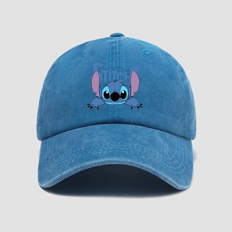 Stitch Casual Hat Miniso Disney Anime Figures Baseball Caps Breathable Snapback Sun Hats Adjustable Peaked Cap Unisex Adult Gift