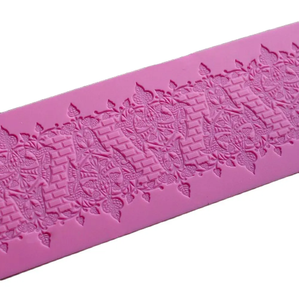 

Lace Flower Border Silicone Mat Mold Icing Fondant Cake Sugar Decorating sugarcraft, fimo, polymer clay Mould