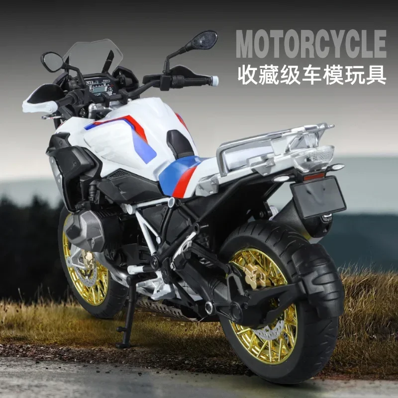 1:9 BMW R1250 GS Water Bird Alloy Diecast Metal Model Motorcycle Sound & Light Model Toys Gifts With Boyfriend kids Presents M54