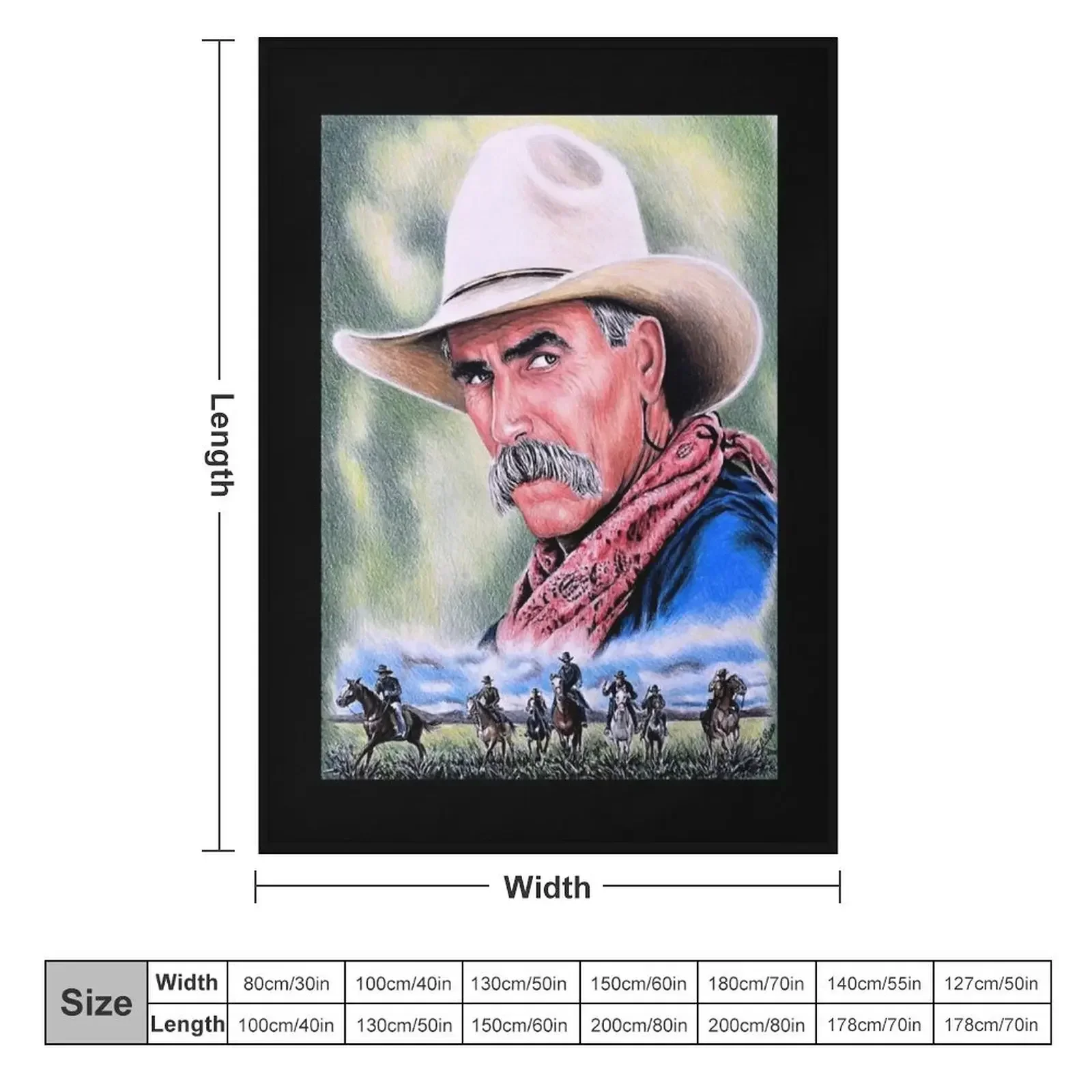 Sam Elliot Actor Received Many National Awards Golden Globe Academy Cowboy Music Throw Blanket Tourist Blankets