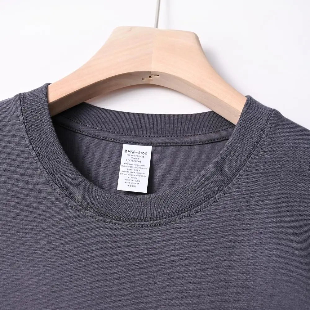 XH-2300 pure cotton 230g unisex round neck short sleeved fashion casual plus size private customization for spring and summer image 4