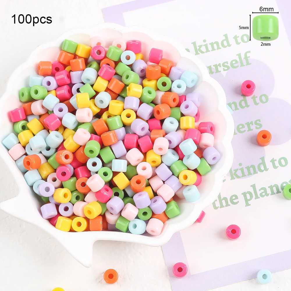 

Acrylic Color Mixing Loose Beads Diy Handmade Bracelet Necklace Key Chain Beads Jewelry Making Materials Diy Accessories