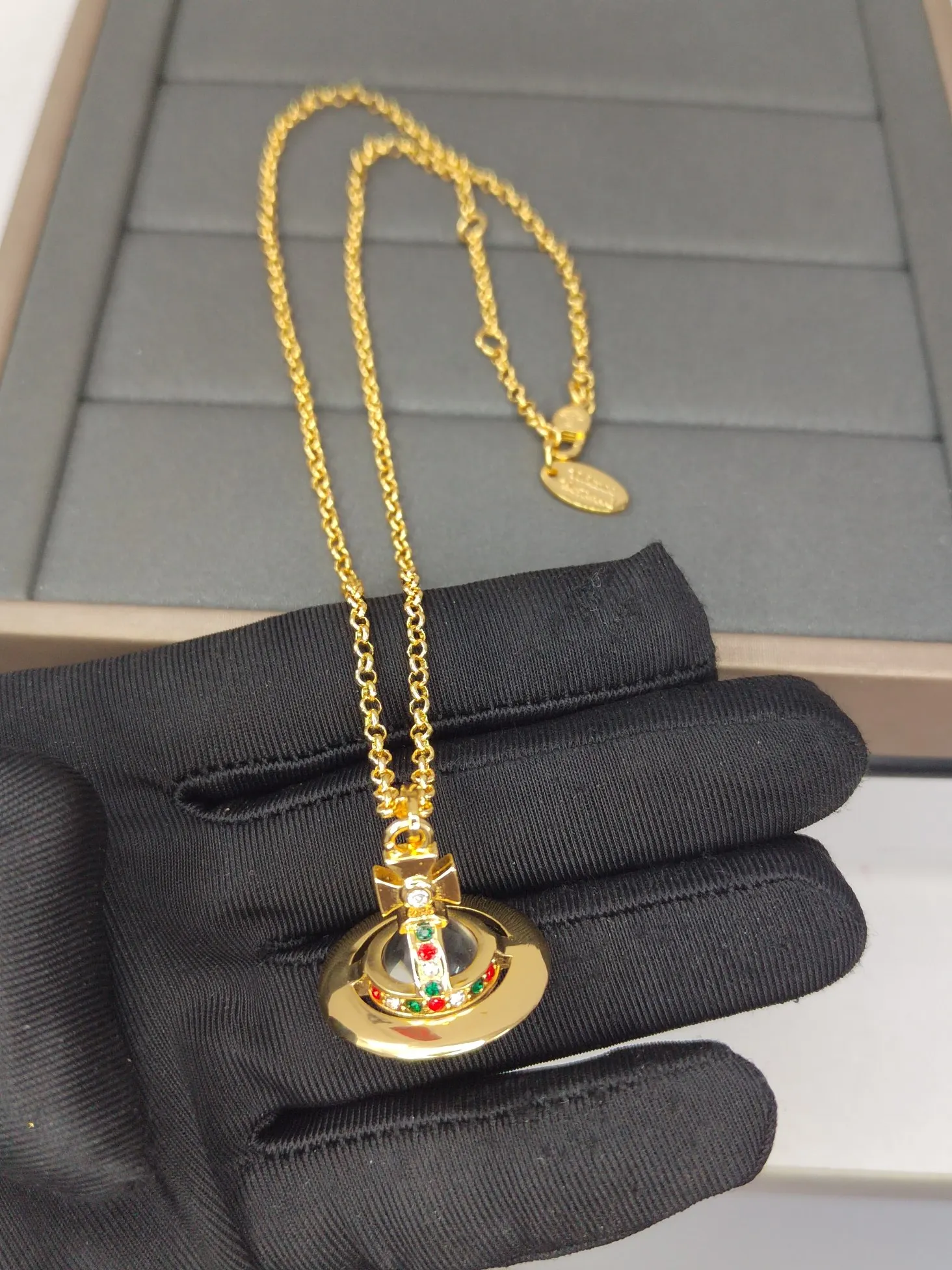 High quality fashion classic West after Saturn limited ORB necklace daily wear