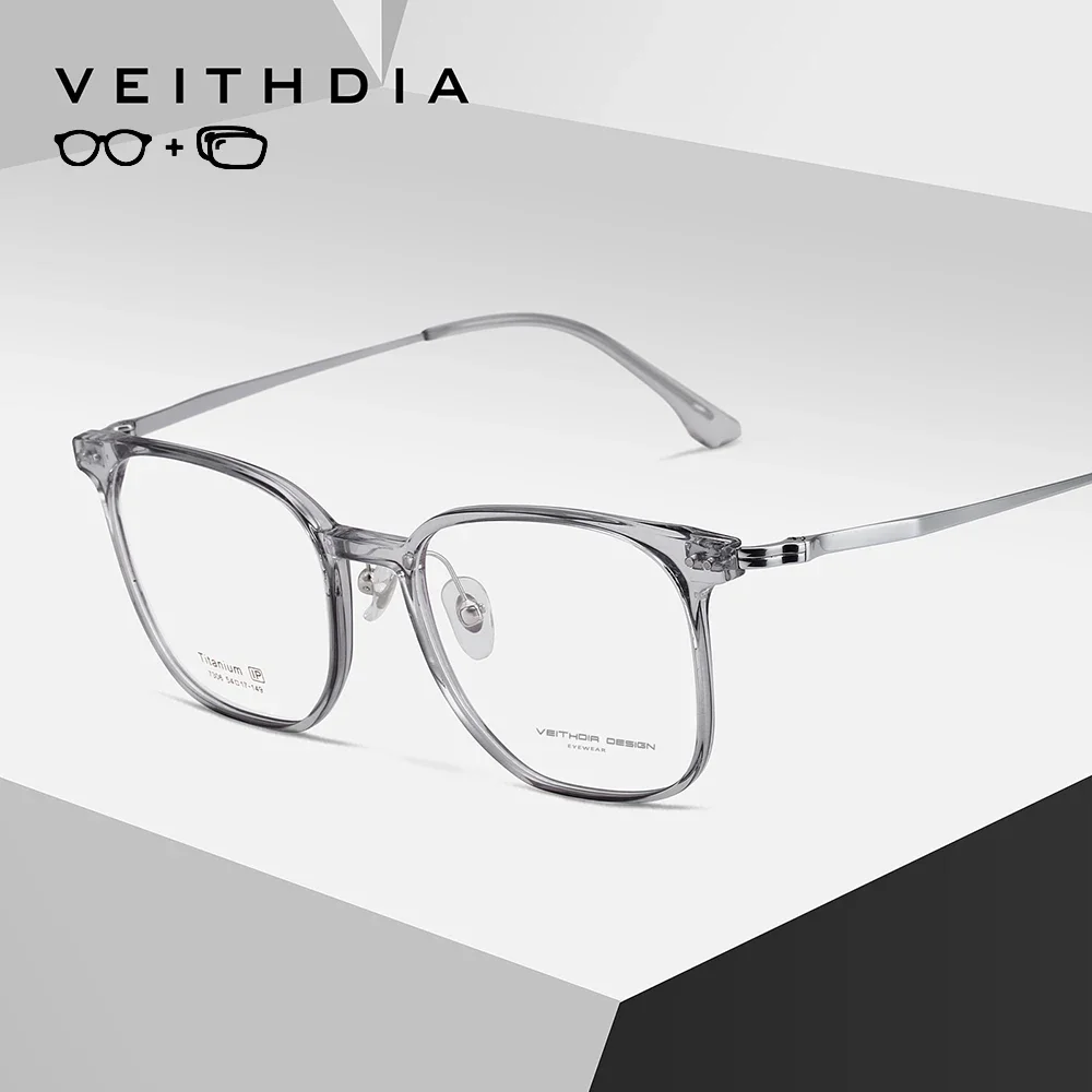 

VEITHDIA Fashion Myopia Women‘s Glasses Titanium Progressive Prescription Glasses Photochromic Optical Eyewear For Male VP07306