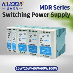 DIN -Rail LED Switching Power Supply MDR-10 MDR-20 Transformers Overload Protection Economical Thin Manufacture 5 12 24 Volt