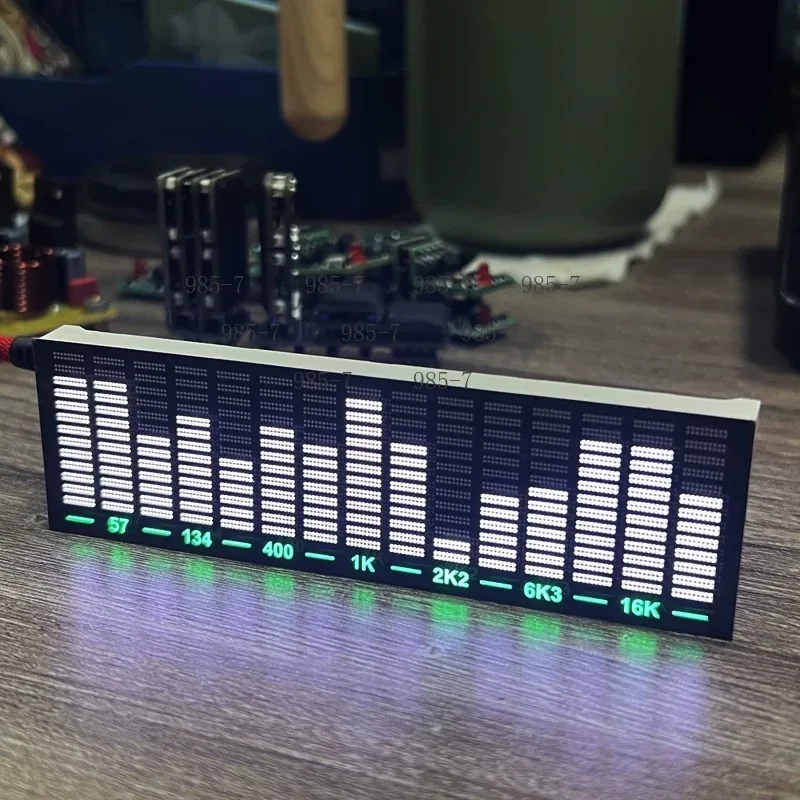 LED Music Spectrum Display Board, Voice-activated Rhythm Ambient Light for Car & E-sports Room