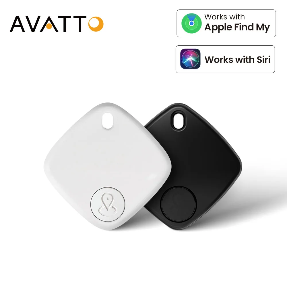 

AVATTO Bluetooth GPS Locator Works With Apple Find My，Siri Smart Tracker Anti-lost Device Mini Finder Global Positioning