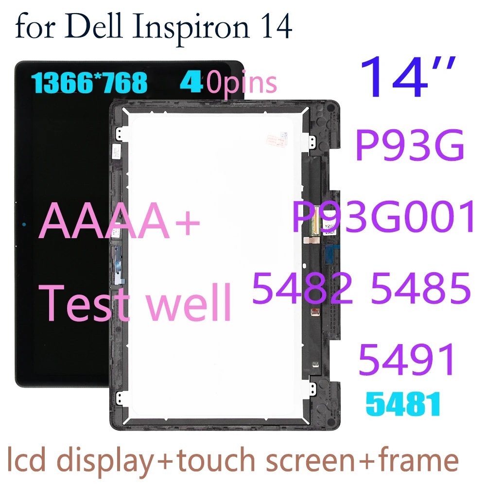 

Оригинальный 14-дюймовый ЖК-дисплей для Dell Inspiron P93G P93G001 5482 5485 5491, ЖК-дисплей с рамкой