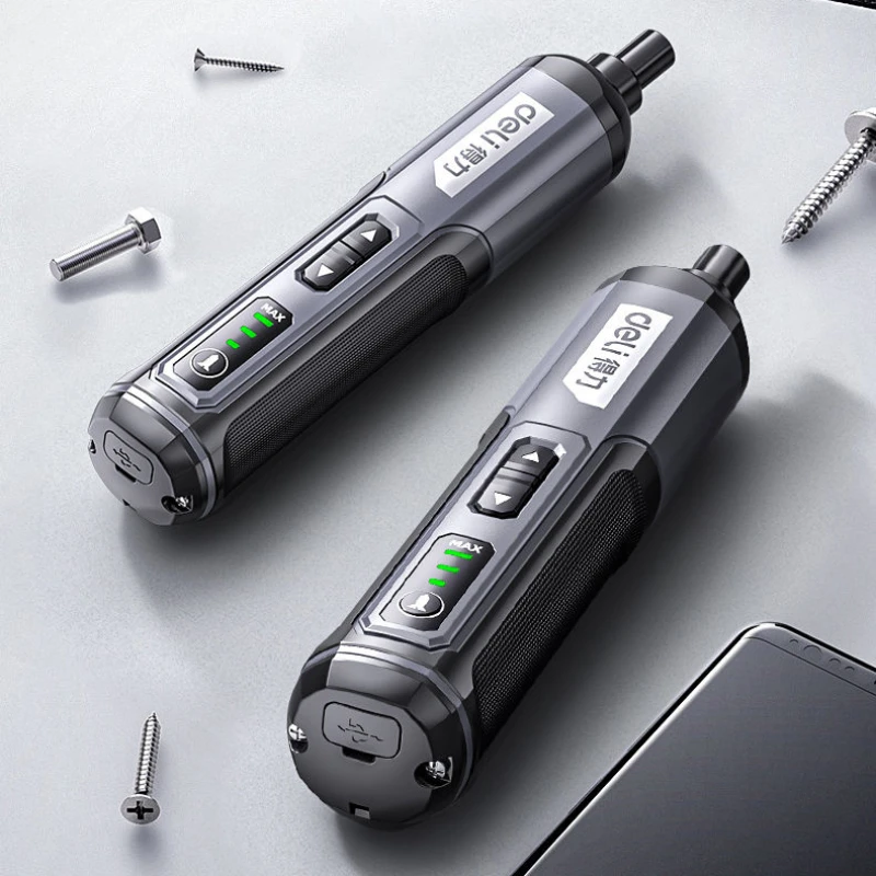 

Xiaomi Deli 4V Mini Electrical Screwdriver Set Cordless Detachable Rechargeable Illuminatable Portable Drill Maintenance Tools