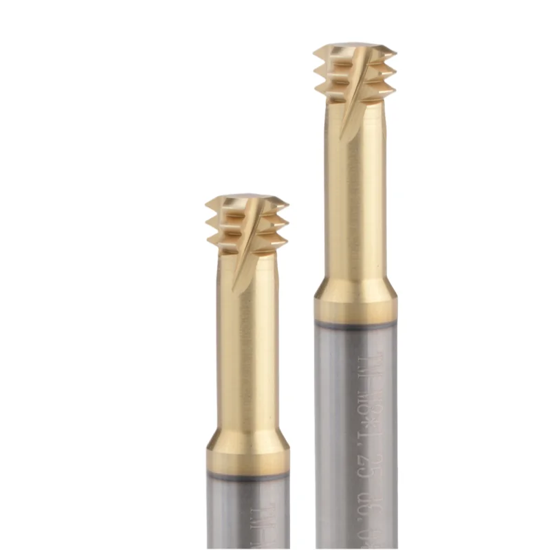 CNC Machine Cemented Carbide Titanium Alloy Three Flute Thread Milling Cutter M1M2M3M4M5M6M8M10M12M16M18M20M22M24 Mill Cutters