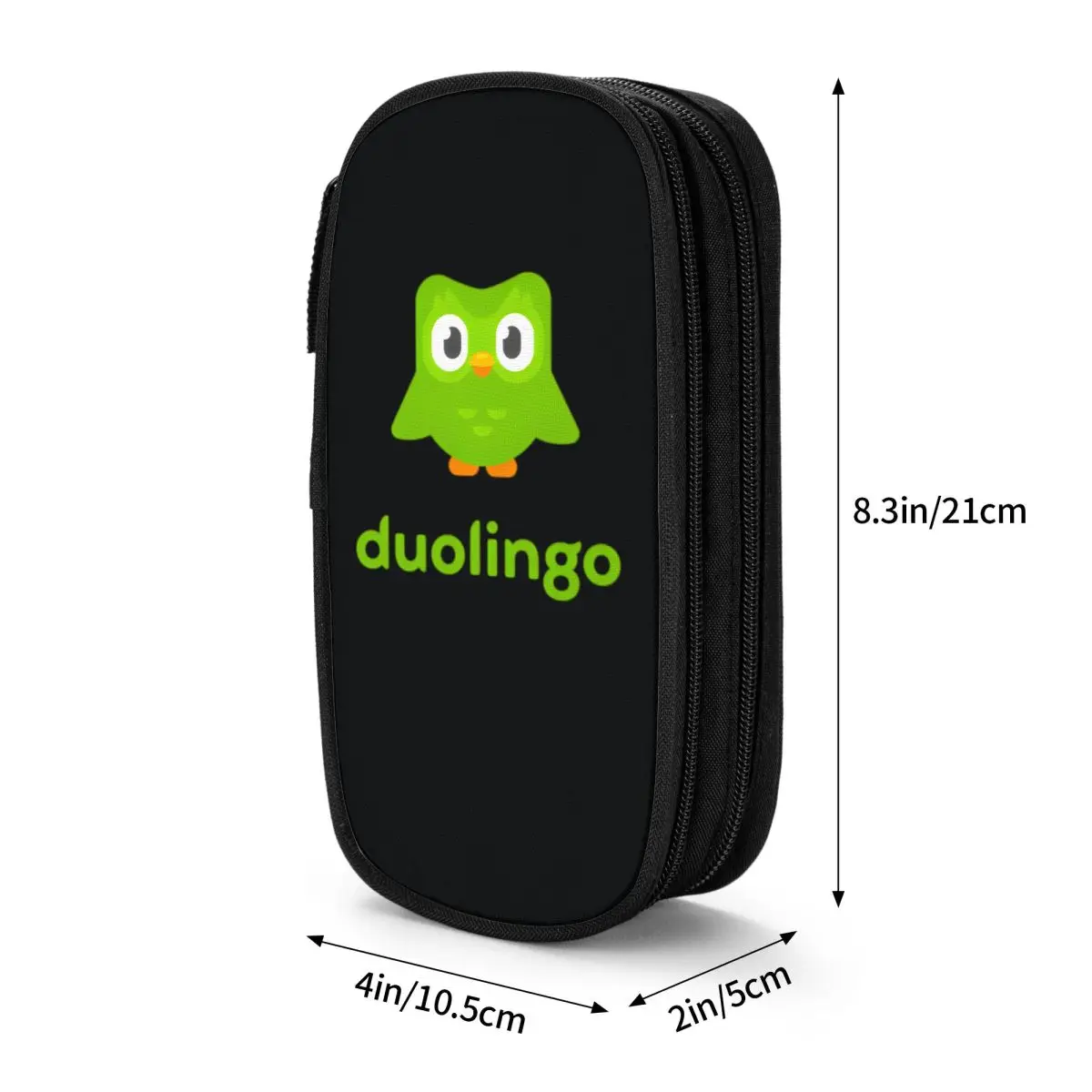 Duolingo Cartoon Pencil Case Canvas Pencil Box Students Lovely University School Pencil Cases Stationery