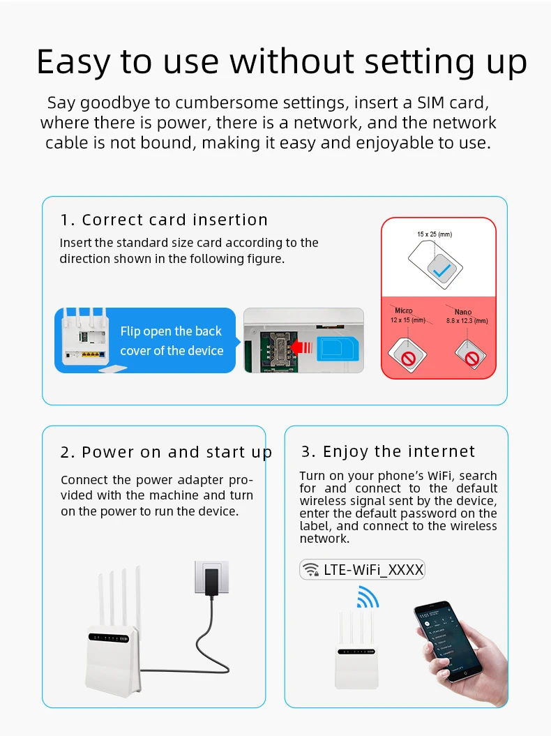 Imagem -06 - Eatpow-usb Modem com Slot para Cartão Sim 4g Lte 2.4ghz 300mbps Roteadores Wifi Antenas Externas